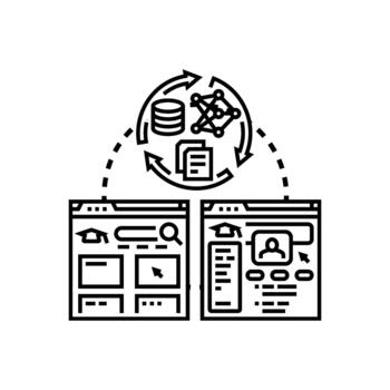 abierto fuente aprendizaje plataforma Proporcionar estudiar y formación recursos vector