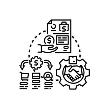 Consistent customer workflow process plan concept vector