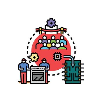 manual portón procesos para tecnología desarrollo vector
