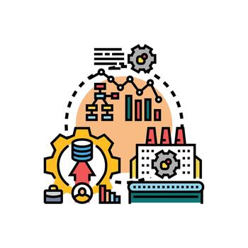 Implementing enterprise platform solution for business technology development vector