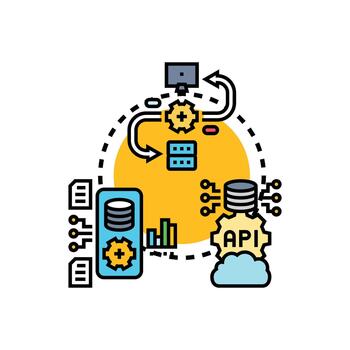 integrado datos comunicación sistema Procesando información compartiendo vector