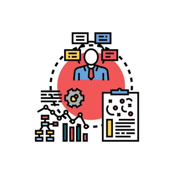 Business plan strategy developing future progress roadmap vector