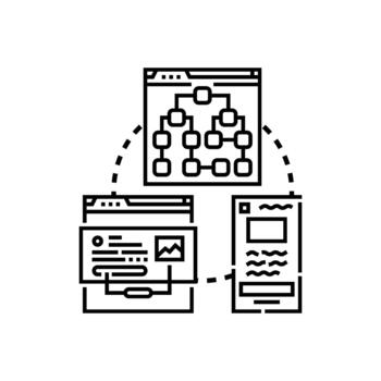 página web diseño diseño desarrollando usuario interfaz estructurando vector