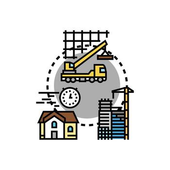 edificio construcción marco de referencia Progreso desarrollo concepto vector