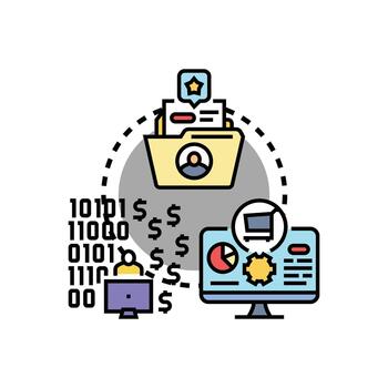 solicitud ingeniero desarrollando software y gerente datos vector