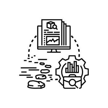 Development progress reporting and project data analysis vector