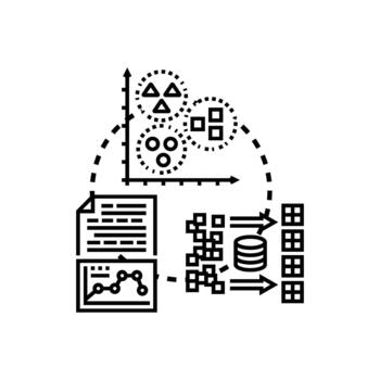 Labeled dataset concept for machine learning algorithm vector