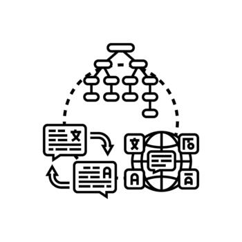 Programming language update and global software development vector