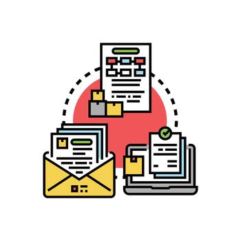 Supply licensing application process document processing vector
