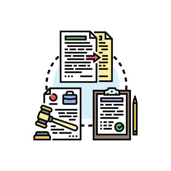 Proofreading documents checking and editing process vector