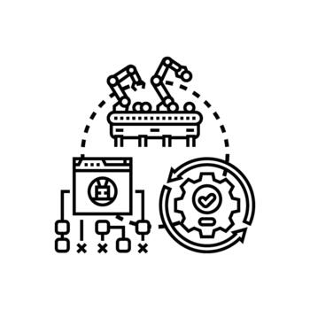 regla establecido automatización proceso optimizando flujo de trabajo eficiencia vector