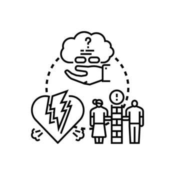 Partner focused problem resolution solving relationship problems vector
