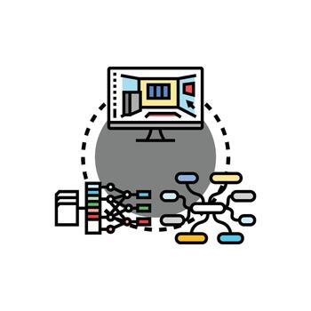 armonizado visual salida desde digital datos Procesando vector