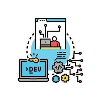 desarrollador herramientas Proporcionar ayuda y programación apoyo vector