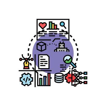 aprendiz lms analítica concepto capturar educativo datos vector