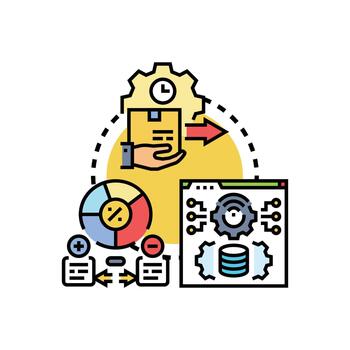 Workflow operations process management system development vector