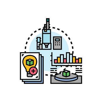 Real world prototype testing product development process vector