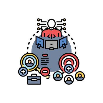 técnico pericia codificación programación desarrollo concepto vector