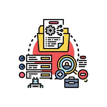técnico guía documento con solución hallazgo proceso vector