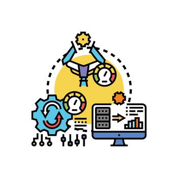 principal mejoramiento mando tablero gerente datos Procesando vector