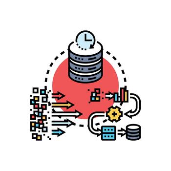 datos transmisión flujo de trabajo Procesando y analizando información vector