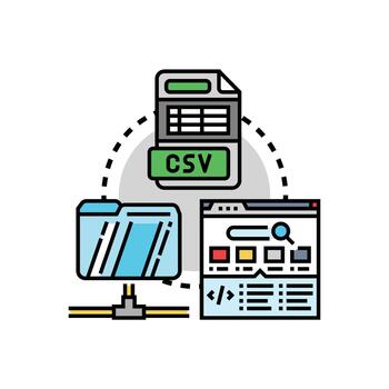 datos formato concepto mostrando archivo compartiendo proceso vector