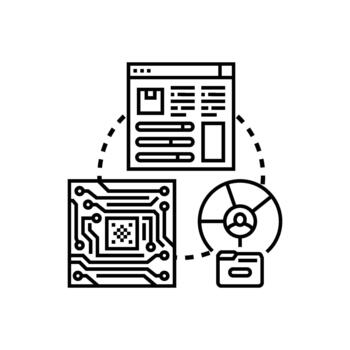 Product engineering development process analyzing data technology vector