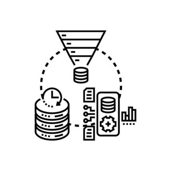 Flowchart coding concept developing software data processing vector