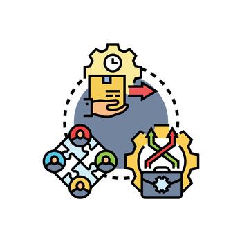digital identidad flujo de trabajo Procesando usuario datos administración vector