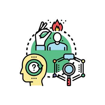 Creative thinking study developing new ideas solution vector