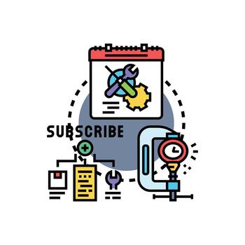 tempo establecido suscripción software solución desarrollo concepto vector