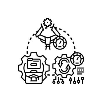 automatizado flujo de trabajo mejoramiento proceso eficiencia concepto vector