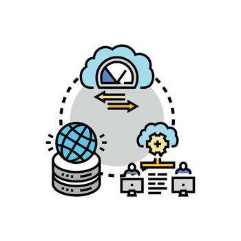 Interconnected data infrastructure network computing services vector