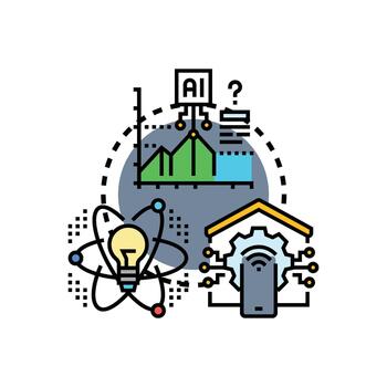 artificial inteligencia modelo desarrollando tecnología Procesando datos vector