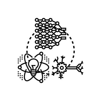 Neural network developing artificial intelligence algorithms vector