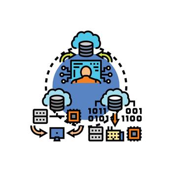 Edge computing infrastructure processing digital data network vector