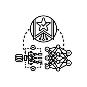 Ai algorithm parameter optimization and machine learning concept vector