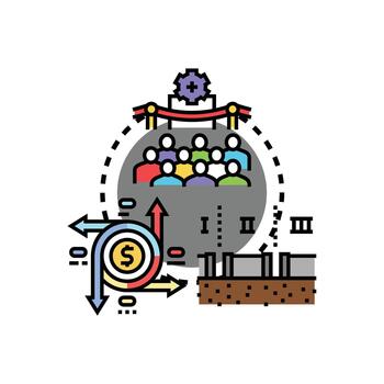 comenzando continuo flujo de trabajo proceso implementación ilustración vector