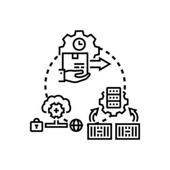 devops continuo entrega orquestación proceso concepto vector