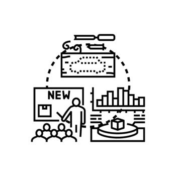 Problem solving product development strategy process vector