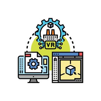 3d diseño concepto virtual Ingenieria desarrollo proceso vector