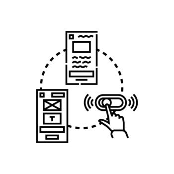 Web app interface optimizing digital user experience vector