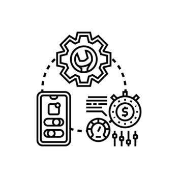 Application setting up control panel interface vector