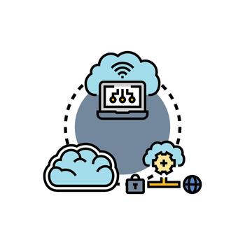 Overcast cloud pattern for computing network storage vector