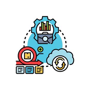 Shared development software suite concept vector