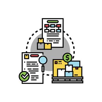 con licencia adquisitivo solicitud proceso plano concepto vector