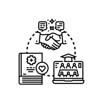 colaborativo aprendizaje y tutoría programa desarrollo vector