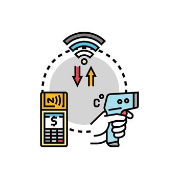 Handheld consumer electronics using wireless data transfer vector
