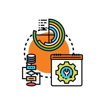 analítica impulsado decisión haciendo proceso con datos análisis vector