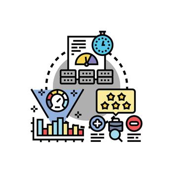 Performance issue detection analyzing optimization development concept vector